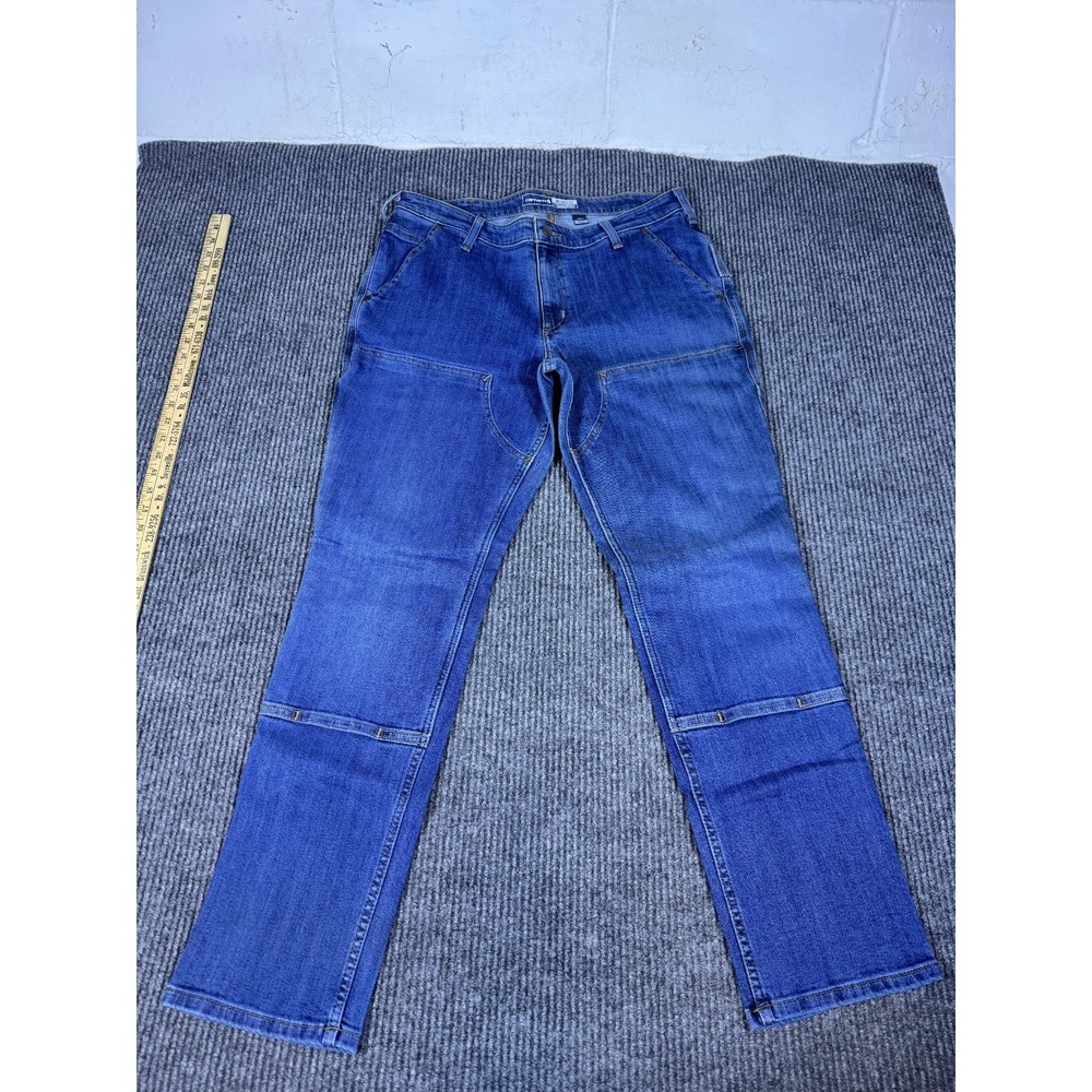 Carhartt Double Knee Jeans Womens 14 36x30 Relaxed Fit Baggy 105110 H97 Workwear